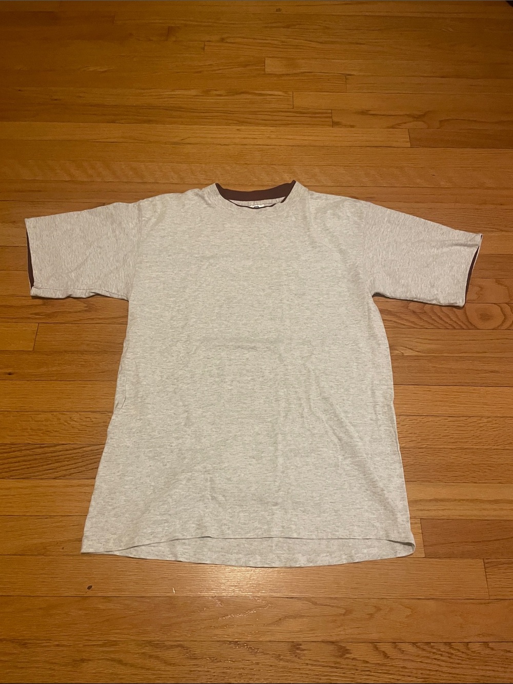 VTG single stitch T-shirt Belton tee stacked collar made in USA size large
